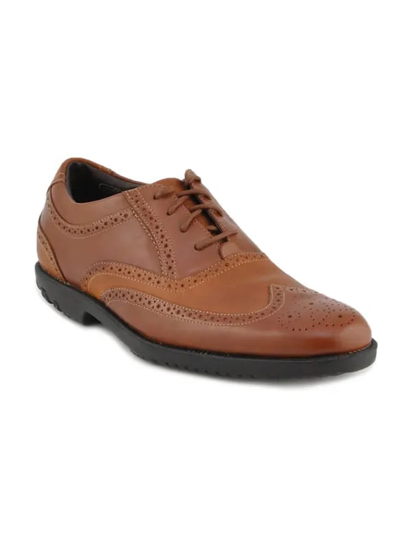 Rockport Men Drsp Wingtip Brown Formal Shoes