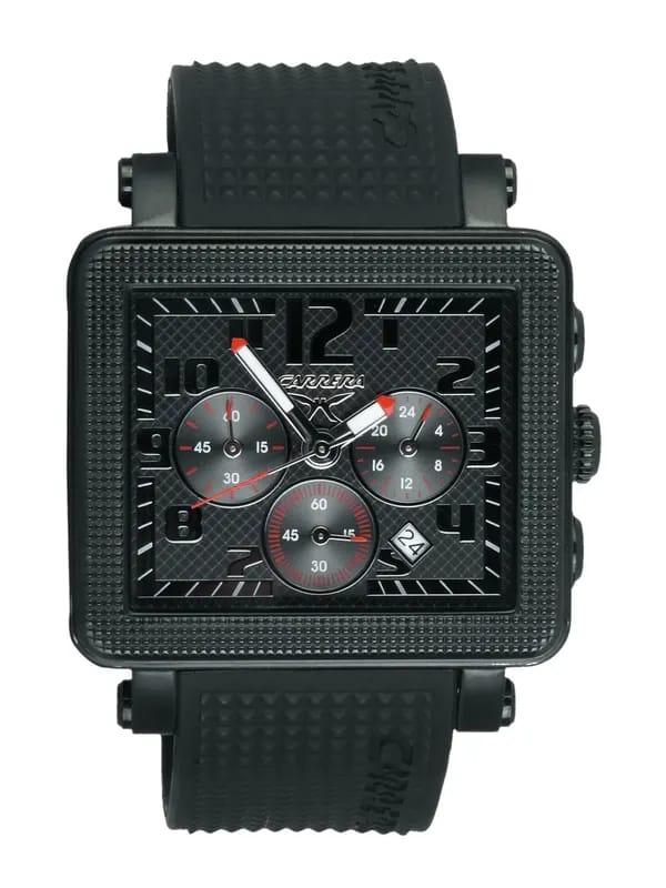 Carrera Men Rubber strap dial Black Watches