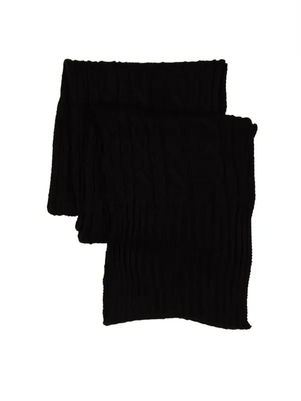 Scullers Women Solid Black Scarves