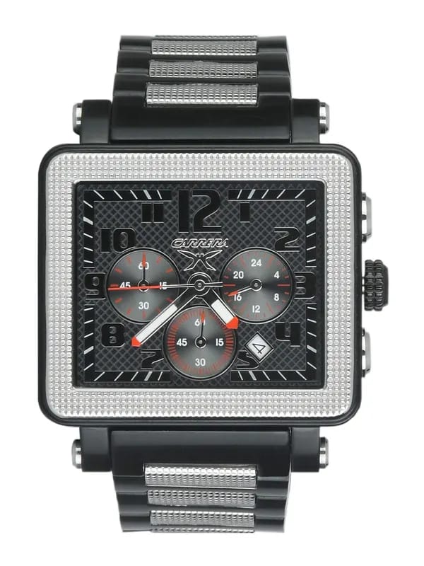 Carrera Men Steel dial frame dial Black Watches