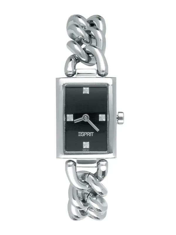 Esprit Women Rough Silver Black Steel Watch