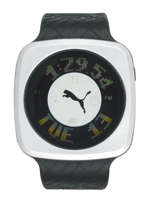 Puma Men Blockbuster Silver Black Watches