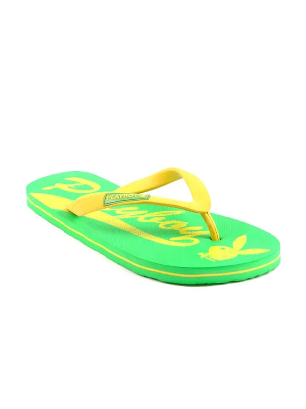 Playboy Men Casual Green Slippers