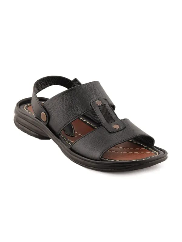 Franco Leone Men Casual Black Sandals