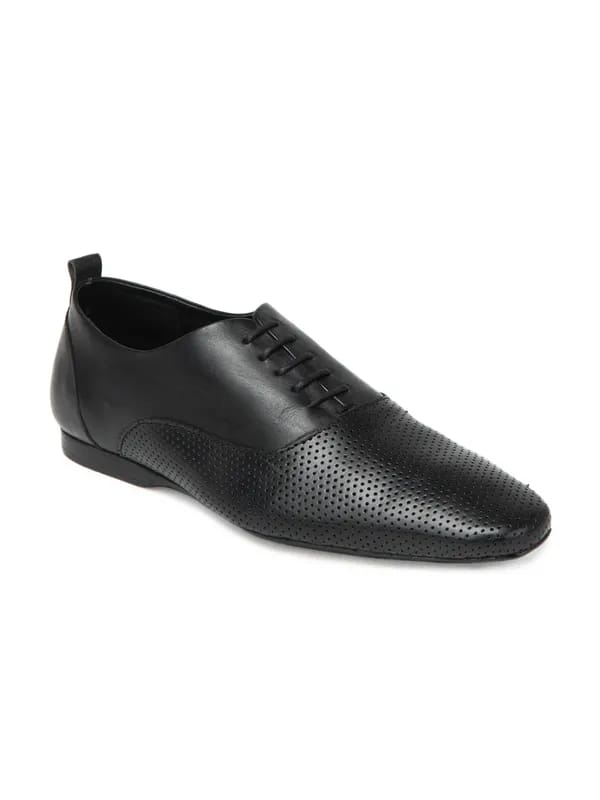 Franco Leone Men Black Formal Shoes