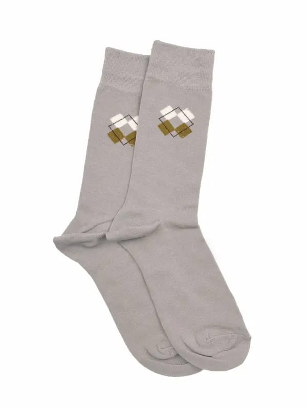 Reid & Taylor Men Solid Grey Socks
