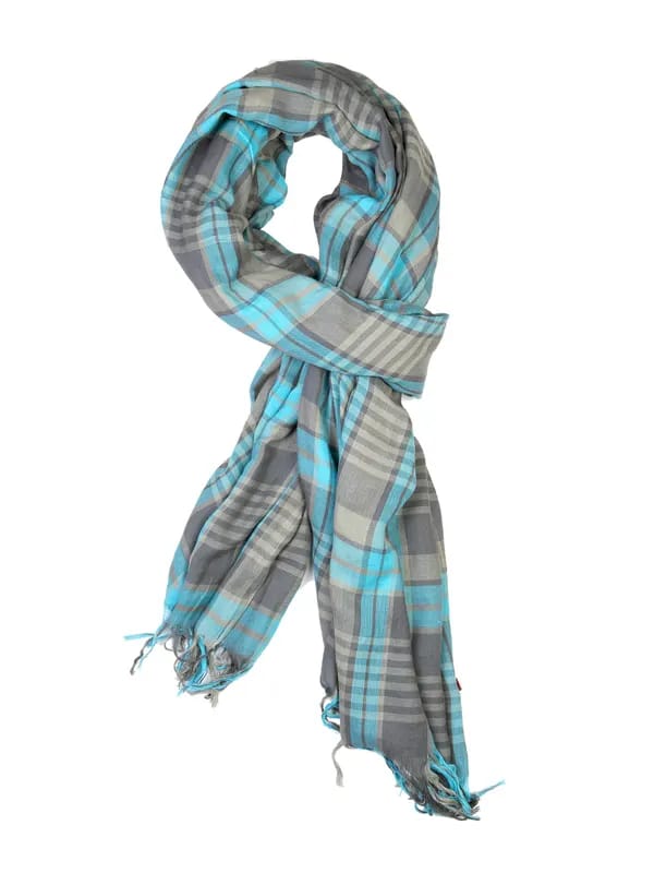 Basics Men Black Checked Stoles