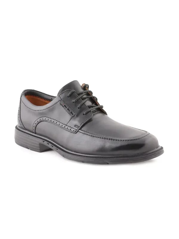 Clarks Men Black Leather Formal Shoes
