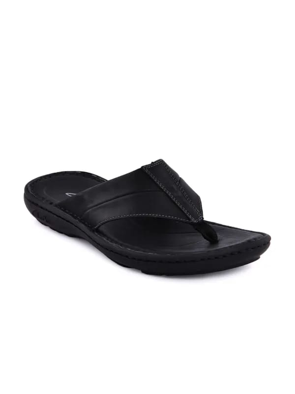 Clarks Men Black Leather Sandals