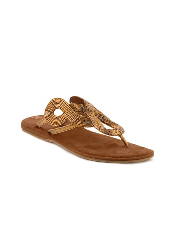 Inc 5 Women Casual Gold Flats