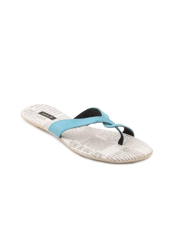 Inc 5 Women Casual Blue Flats
