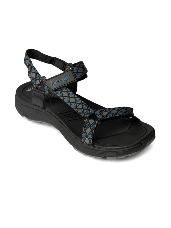 Skechers Women Double Agent Black Sandals
