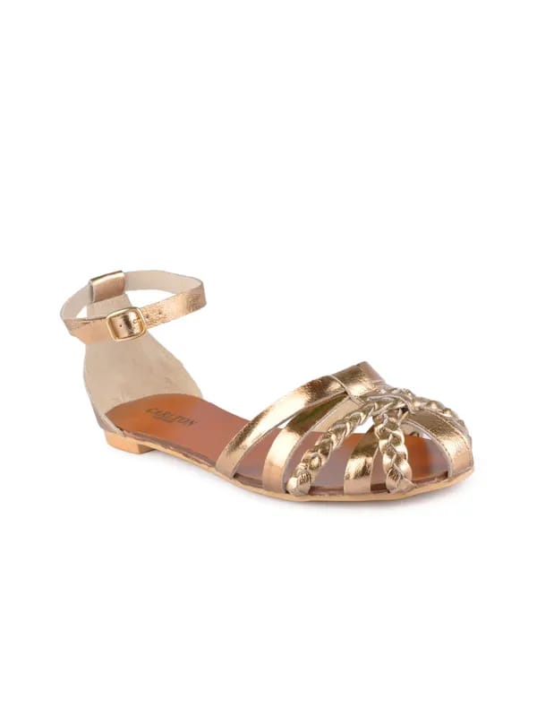 Carlton London Women Casual Gold Flats