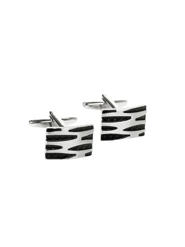 Belmonte Men Textured Steel Cufflinks
