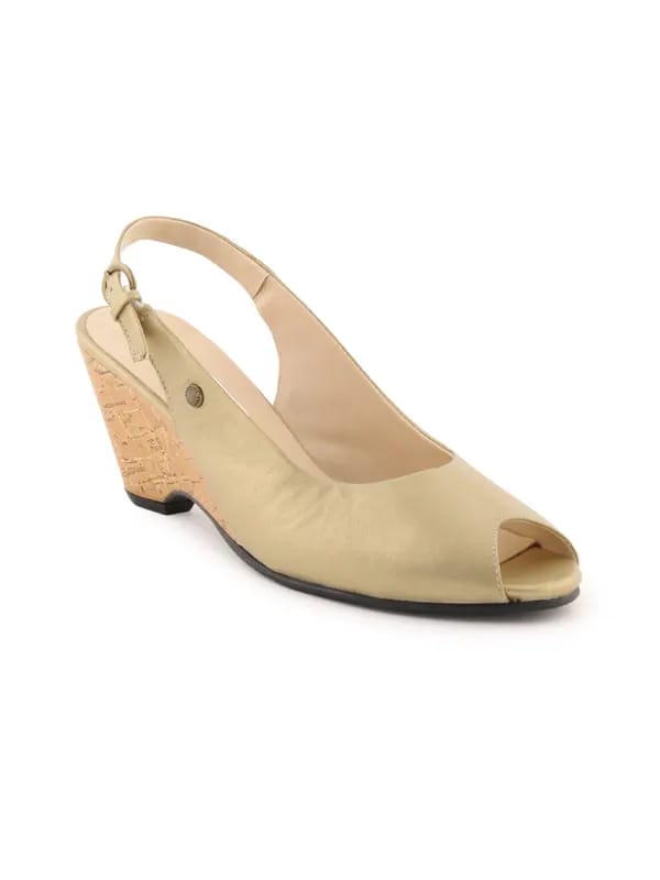Enroute Women Casual Gold Peep Toes