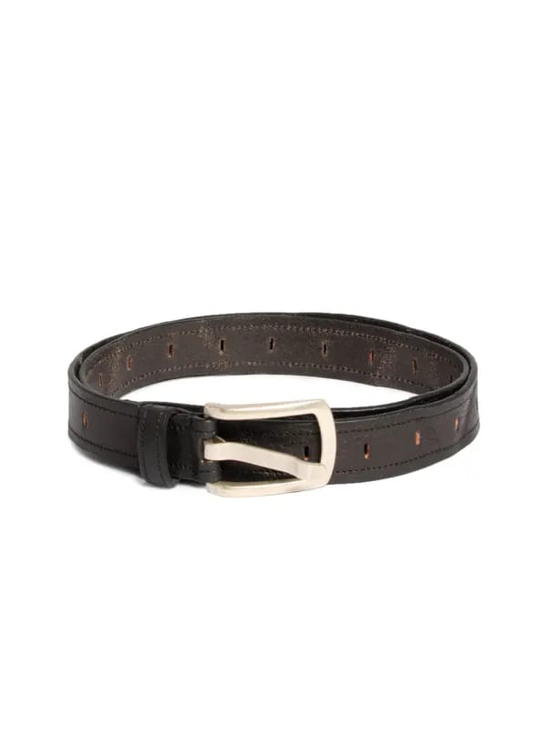 United Colors of Benetton Men Solid Black Belts