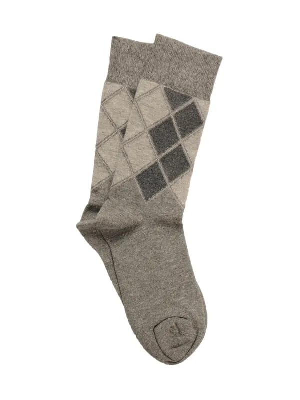 United Colors of Benetton Men Check Grey Socks
