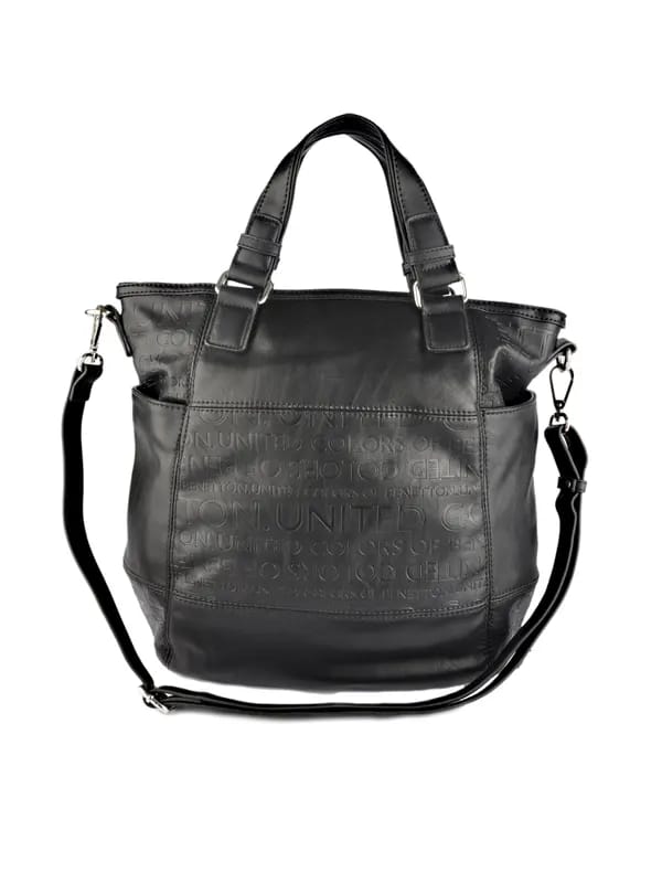 United Colors of Benetton Women Solid Black Handbags