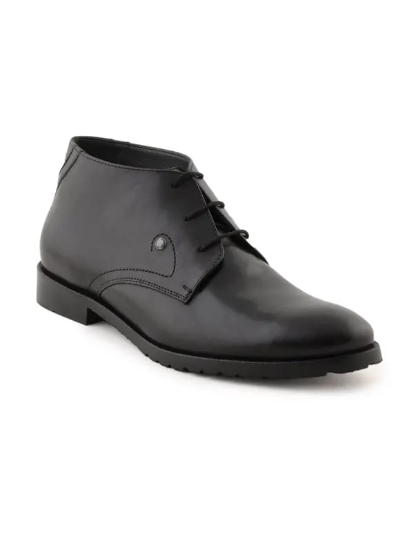 Enroute Men Leather Black Formal Shoes