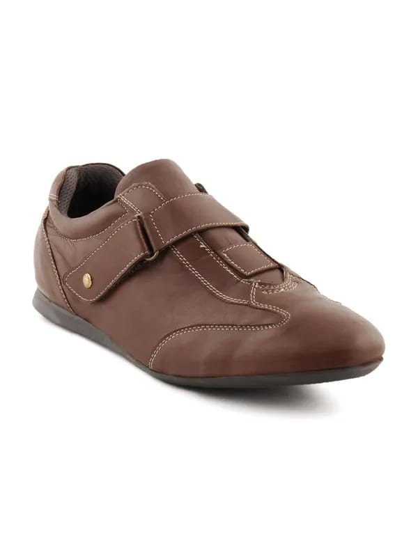 Enroute Men Leather Brown Casual Shoes