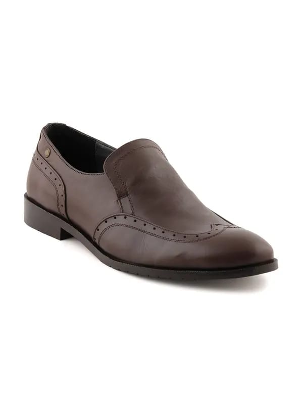 Enroute Men Leather Brown Formal Shoes