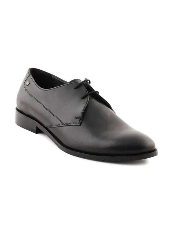 Enroute Men Leather Black Formal Shoes