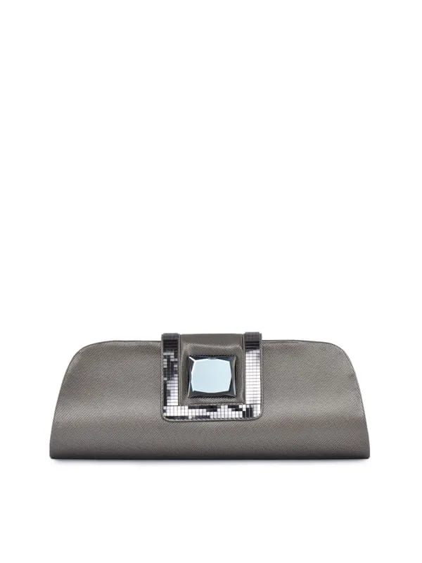 Spice Art Women Gun Metal Leatherette Metallic Clutch