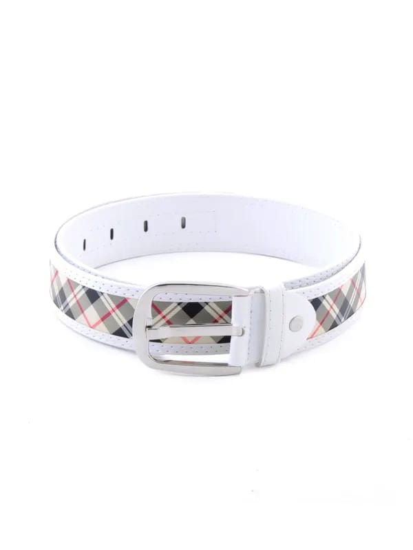 Lino Perros Women Check White Belt