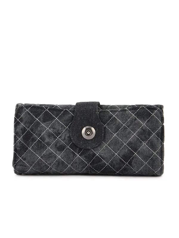 Lino Perros Women Denim Black Wallet