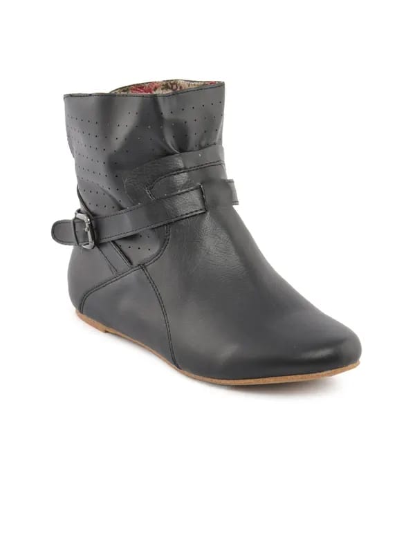Catwalk Women Buckel Black Casual Shoe