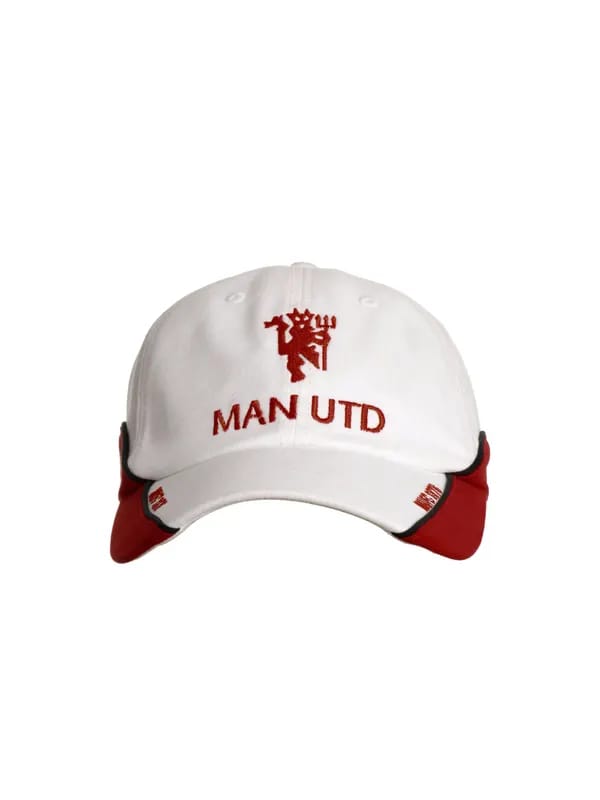 Manchester United Men Solid White Cap
