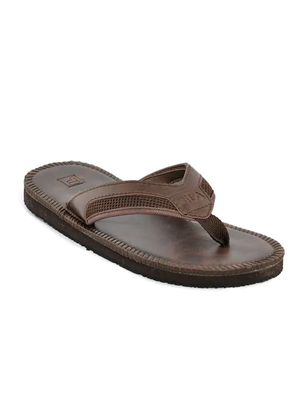 Fila Men Over Stitch Brown Slippers