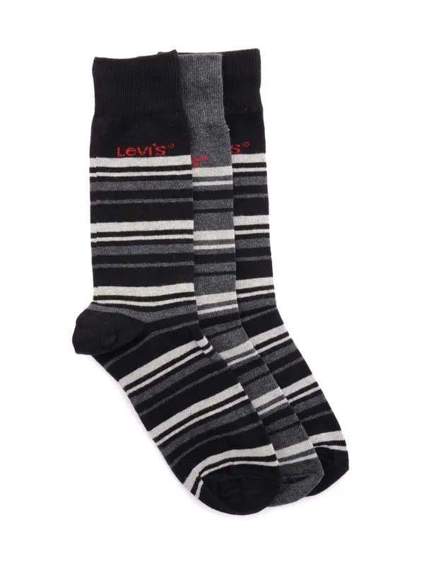 Levis Men Scottish Stripes Flat Knit Pack of 3 Socks