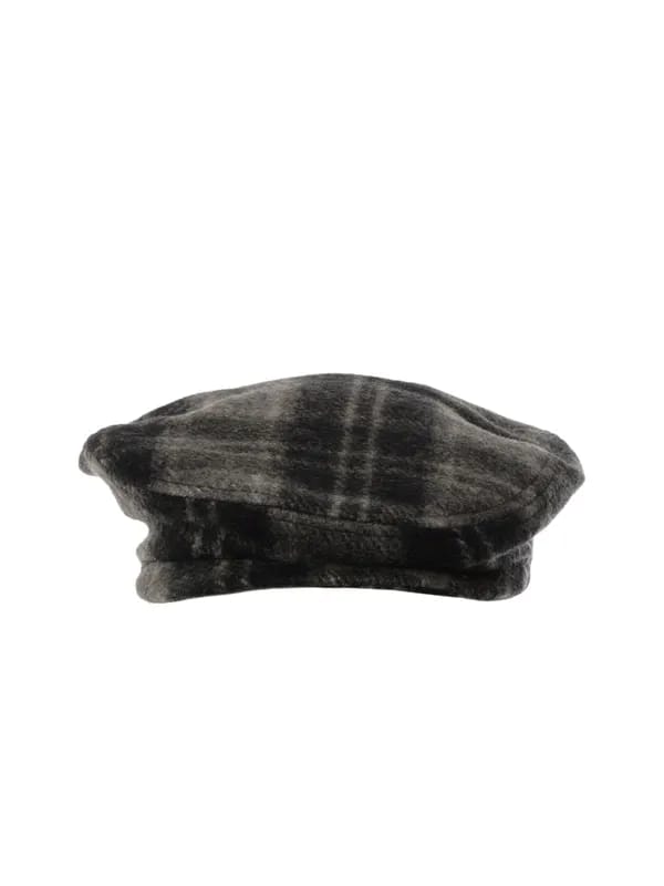 United Colors of Benetton Men Check Grey Cap