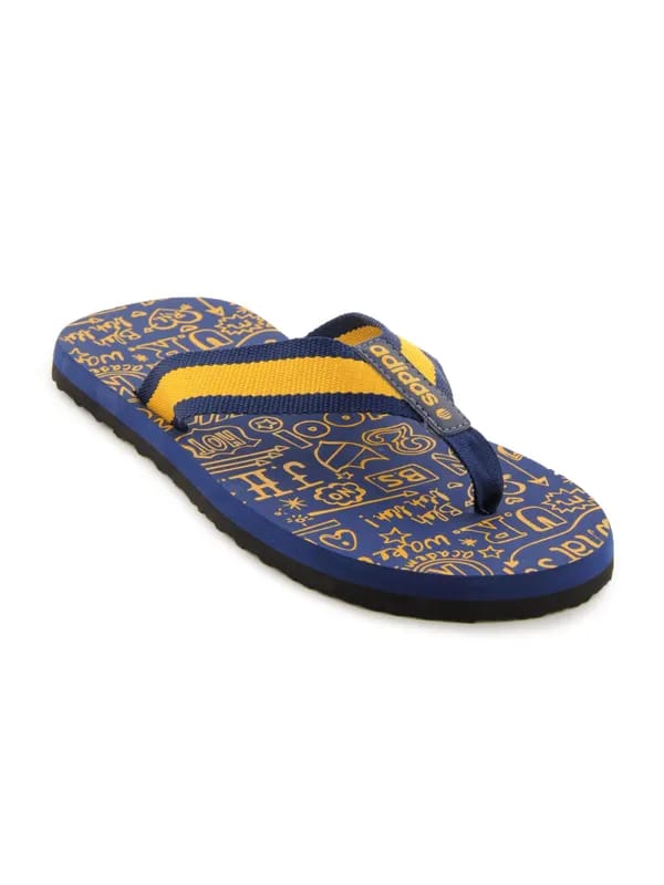 ADIDAS Men Graffiti Navy Blue Flip Flops