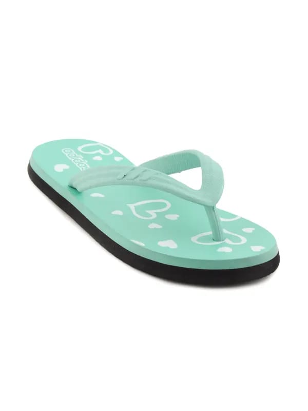 ADIDAS Women Hearts Blue Flip Flops
