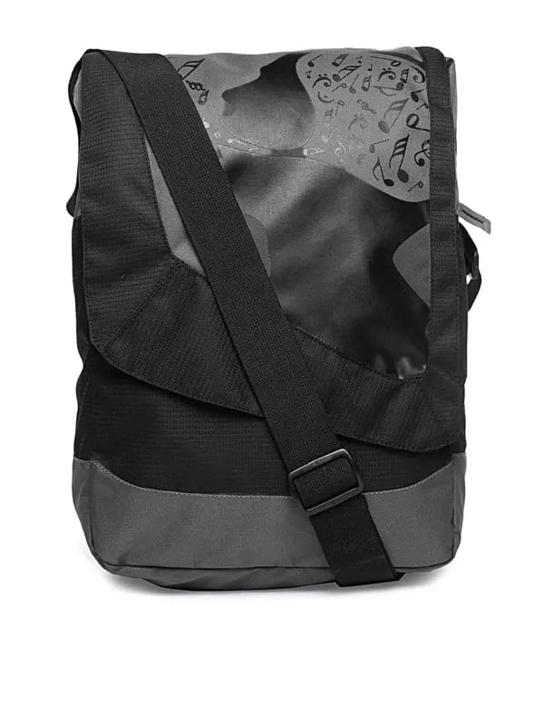 Wildcraft Unisex Grey Printed Messenger Bag