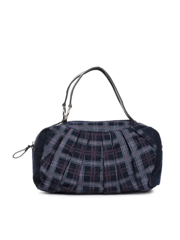 Baggit Women Frankie Slub Blue Handbag