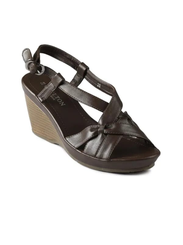 Carlton London Women Casual Brown Sandals