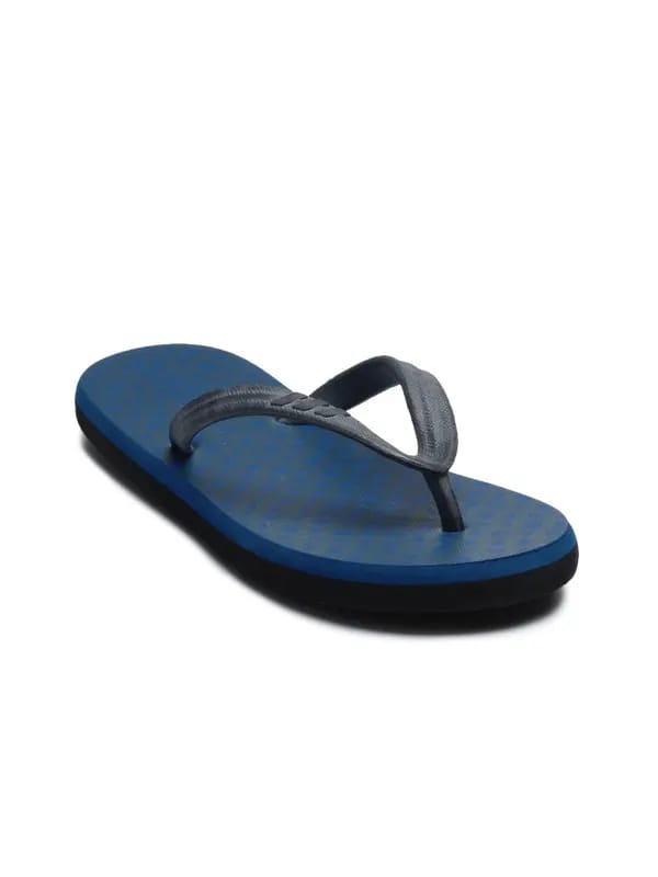 ADIDAS Men Checks Blue Flip Flops