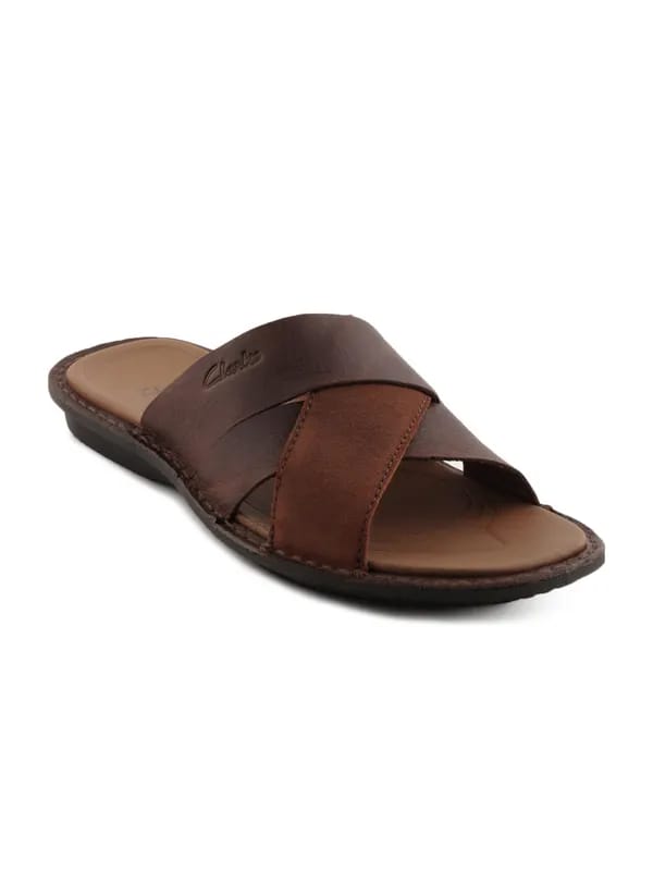 Clarks Men Vine Call Brown Sandal