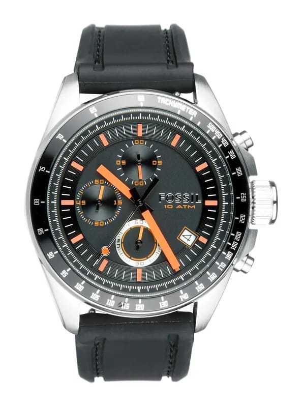 Fossil Men Black Dial Chronograph Watch CH2647