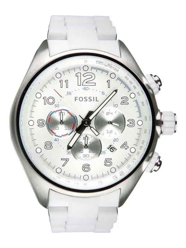 Fossil Men White Dial Chronograph Watch CH2698