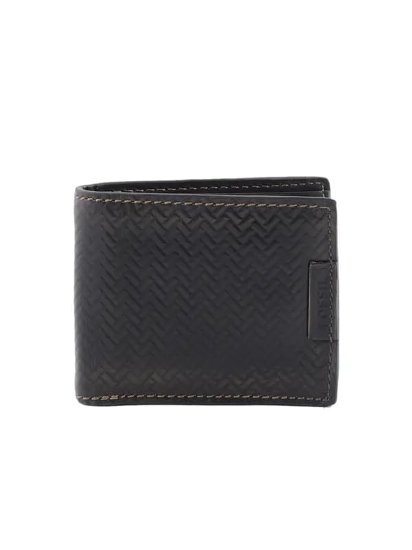 Fossil Men Walter Traveller Black Wallet