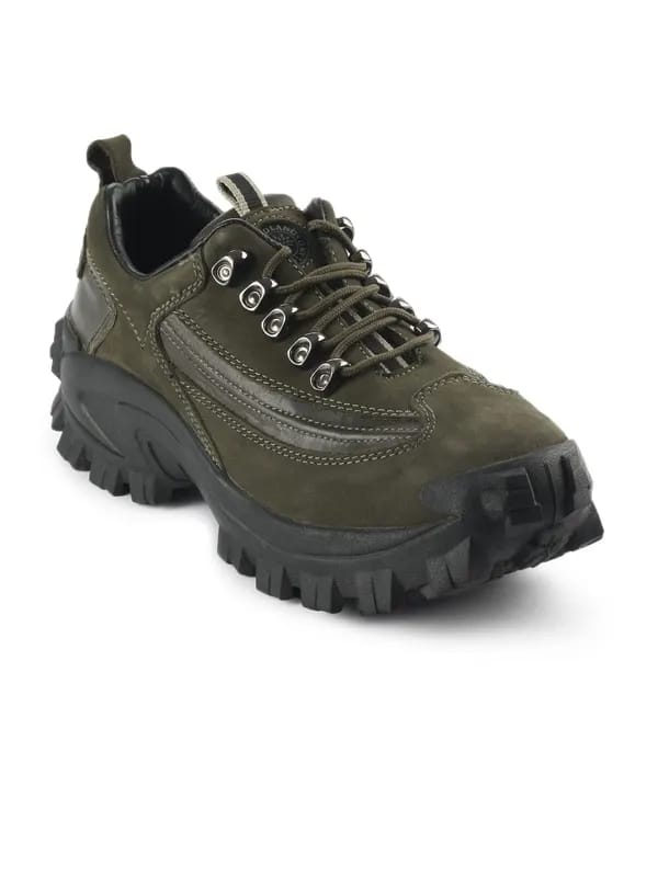 Woodland Men Olive Green Casual Shoes