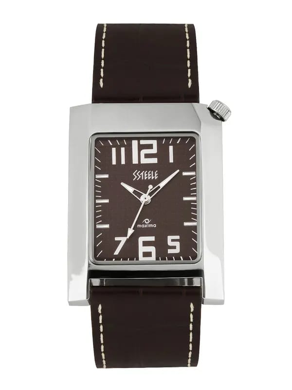 Maxima Ssteele Men Brown Dial Watch
