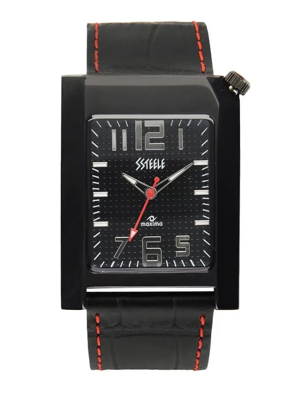 Maxima Men Black Dial Watch