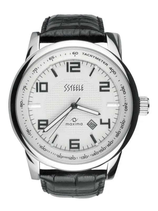 Maxima Ssteele Men White Watch