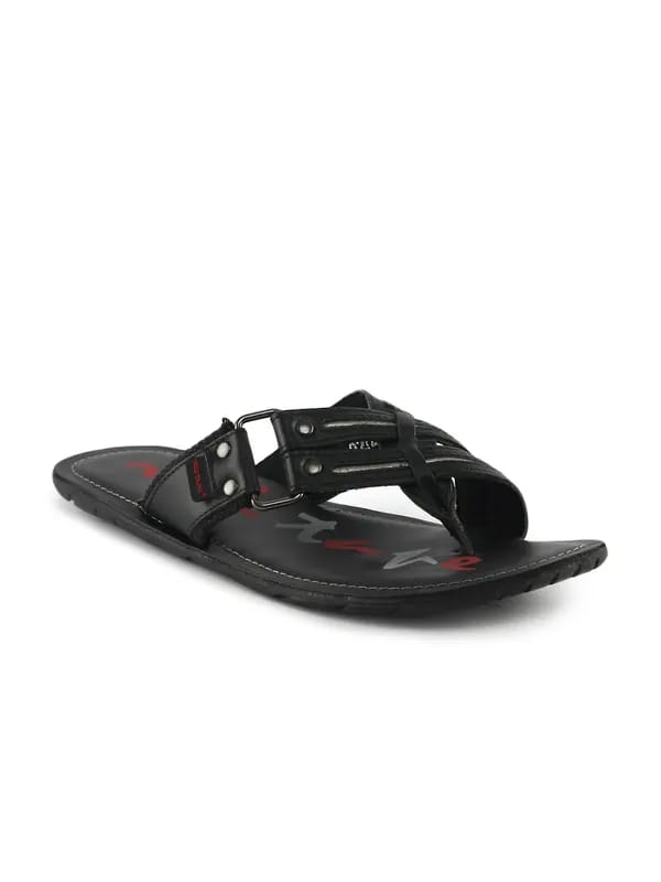 Red Tape Men Black Casual Sandals