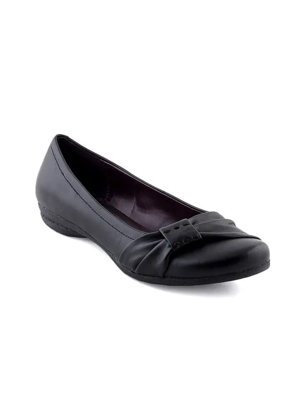 Clarks Women Black Leather Ballerinas